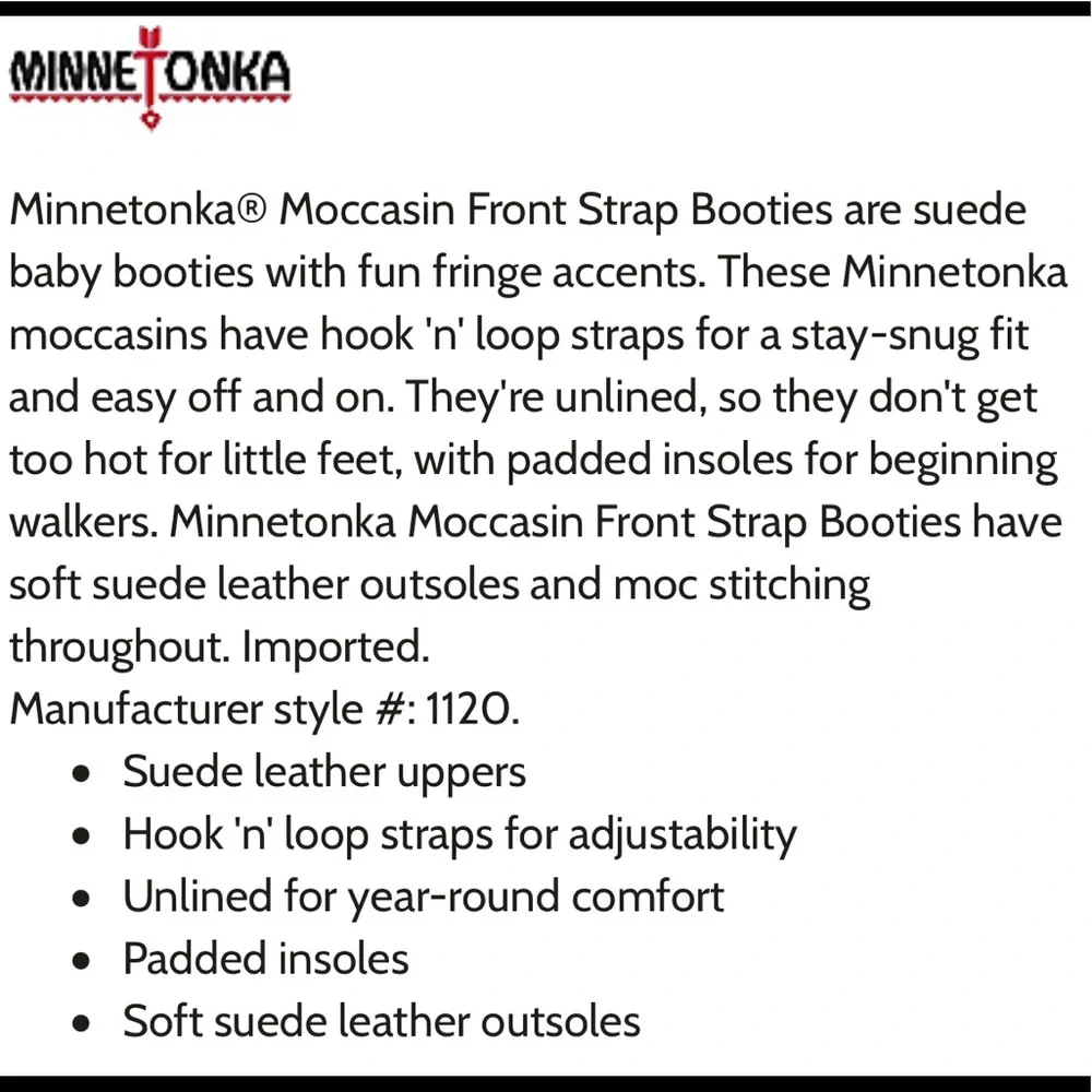 Soft Minnetonka fringe booties